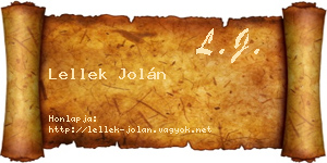 Lellek Jolán névjegykártya